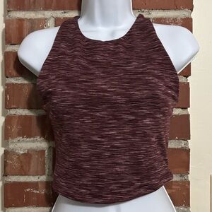 Maurices Burgundy Textured Crop Top
